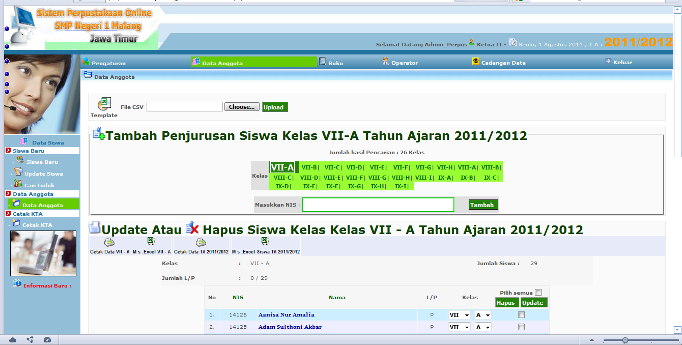 Tampilan Penentuan Rombel Sistem Informasi Perpustakaan Berbasis Website Online Tampilan Penentuan Rombel Sistem Informasi Perpustakaan Berbasis Website Online